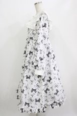 画像2: Lovely Tency / 眞白ありす/リボン柄襟付きワンピース L オフ/ブラック H-26-05-29-010-LO-OP-NS-ZH (2)