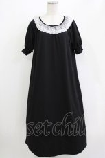 画像1: m petit by misako / レース襟カットワンピース L ブラック H-26-05-29-014-LO-OP-NS-ZH (1)