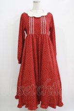 画像1: m petit by misako / マロンクリーム/ドットワンピース L レッド H-26-05-29-017-LO-OP-NS-ZH (1)