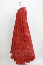 画像2: m petit by misako / マロンクリーム/ドットワンピース L レッド H-26-05-29-017-LO-OP-NS-ZH (2)