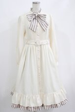 画像1: Melody BasKet / ストライプマドモアゼルドレス M アイボリー H-26-05-30-002-LO-OP-AK-ZH (1)