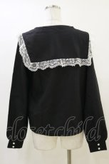 画像2: MA*RS / 十字架刺繍セーラーブラウス Free ブラック/オフ H-26-06-01-033-GO-BL-NS-ZH (2)