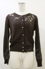 画像1: axes femme / 刺繍カーディガン M ブラウン H-26-06-01-043-AX-TO-NS-ZH (1)