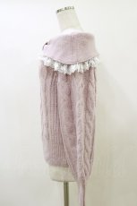画像3: Ank Rouge / リボンオフショルニットプルオーバー M ピンク/オフ H-26-06-01-047-CA-TO-NS-ZH (3)