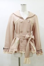 画像1: axes femme POETIQUE / セーラーショートトレンチ M ピンク H-26-06-01-049-AX-CO-NS-ZH (1)