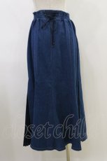 画像2: axes femme POETIQUE / サイドプリーツデニムスカート M BLUE H-26-06-01-059-AX-PA-NS-ZH (2)