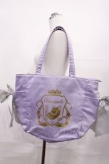 画像1: Maison de FLEUR / OCTAVINELLE/サイドリボントート/ディズニーツイステッドワンダーランドコラボ  ラベンダー H-26-06-01-1039-LO-BG-NS-ZH (1)