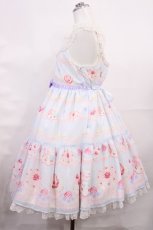 画像2: Angelic Pretty / ホイップShow Caseティアードジャンパースカート Free サックス H-26-06-01-1001-AP-OP-NS-ZH (2)
