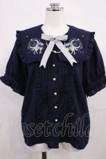 画像1: Amavel / Twilight Unicorn フリルブラウス Free ネイビー H-26-06-01-1020-CA-BL-NS-ZH (1)