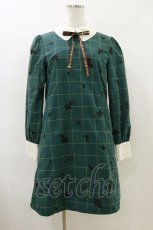 画像1: axes femme POETIQUE / ドリーミーメルヘン柄刺繍ワンピース M グリーン H-26-06-01-079-AX-OP-NS-ZH (1)