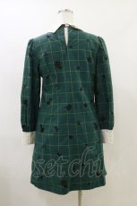 画像2: axes femme POETIQUE / ドリーミーメルヘン柄刺繍ワンピース M グリーン H-26-06-01-079-AX-OP-NS-ZH (2)