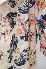 画像3: Favorite / 和洋折衷の開襟シャツ風×和袖の花柄羽織 Free ネイビー H-26-06-01-009-LO-BL-NS-ZH (3)
