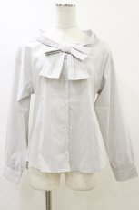 画像1: F&A / ボウタイオフショルブラウス Free OFF×GRAY H-26-06-01-011-CA-BL-NS-ZH (1)