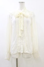 画像1: axes femme kawaii / レースボータイフリルブラウス M 生成り H-26-06-01-023-AX-BL-NS-ZH (1)