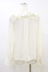 画像2: axes femme kawaii / レースボータイフリルブラウス M 生成り H-26-06-01-023-AX-BL-NS-ZH (2)