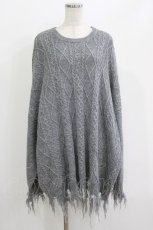 画像1: Candy Stripper / TATTERED CABLE KNIT  ヘザーグレー H-26-06-02-040-PU-TO-KB-ZH (1)