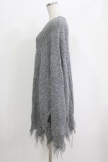 画像2: Candy Stripper / TATTERED CABLE KNIT  ヘザーグレー H-26-06-02-040-PU-TO-KB-ZH (2)