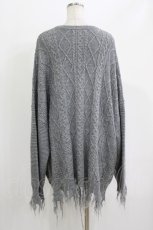 画像3: Candy Stripper / TATTERED CABLE KNIT  ヘザーグレー H-26-06-02-040-PU-TO-KB-ZH (3)