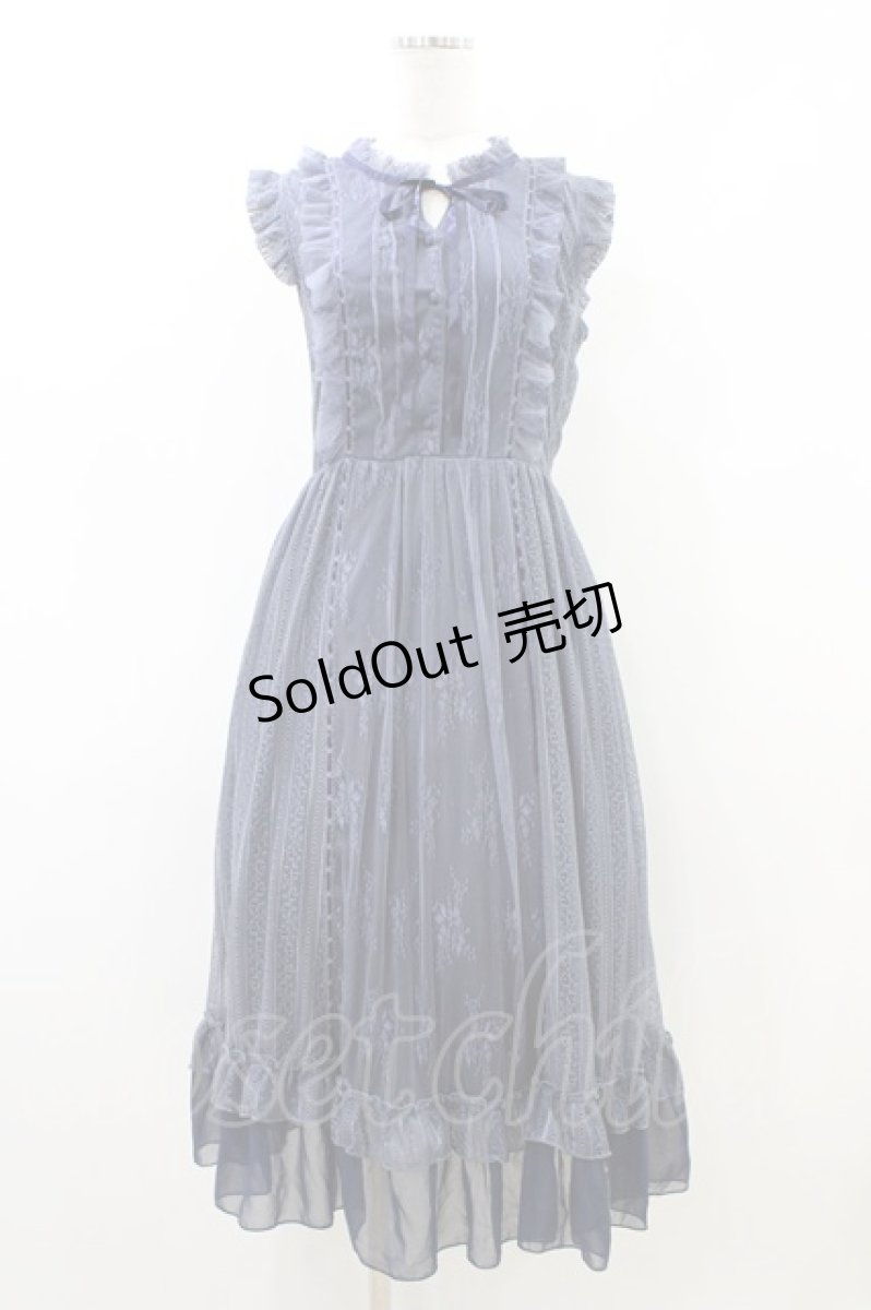 画像1: axes femme / レーシーノースリワンピース M ネイビー H-26-06-02-1028-AX-OP-NS-ZH (1)