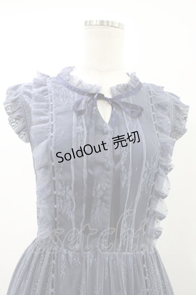 画像3: axes femme / レーシーノースリワンピース M ネイビー H-26-06-02-1028-AX-OP-NS-ZH (3)