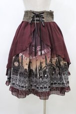 画像2: axes femme kawaii / ミスティックノクターンスカート M ブラウン/ボルドー H-26-06-02-1034-AX-SK-NS-ZH (2)