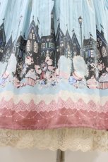 画像3: axes femme / 街並プリントスカート M サックス H-26-06-02-1038-AX-SK-NS-ZH (3)