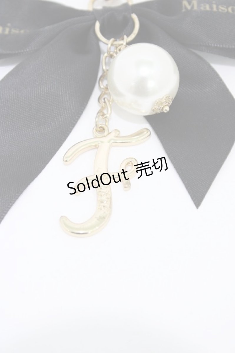画像2: Maison de FLEUR / イニシャルバックチャーム  ブラック H-26-06-02-1006-LO-ZA-NS-ZH (2)