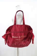画像1: Maison de FLEUR / ボストンキャリーオンバッグ  レッド H-26-06-02-1008-LO-BG-NS-ZH (1)