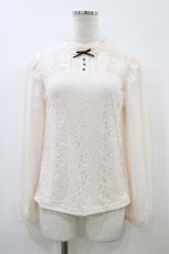 画像1: axes femme POETIQUE / レーシープルオーバー M ピンク H-26-06-02-1049-AX-TO-NS-ZH (1)