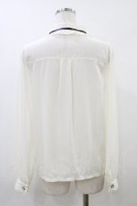 画像2: axes femme POETIQUE / 巻き薔薇デザインフリルブラウス M 生成り H-26-06-02-1051-AX-BL-NS-ZH (2)