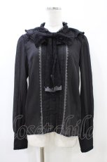 画像1: axes femme kawaii / レースボータイフリルブラウス M ブラック H-26-06-02-1061-AX-BL-NS-ZH (1)