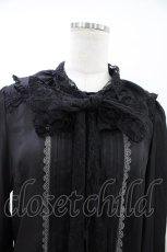 画像3: axes femme kawaii / レースボータイフリルブラウス M ブラック H-26-06-02-1061-AX-BL-NS-ZH (3)