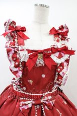 画像4: BABY,THE STARS SHINE BRIGHT / Strawberry Sweet Heart Cake柄Heartyジャンパースカート&カチューシャセット Free エンジ H-26-06-02-1010-BA-OP-NS-ZH (4)