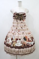 画像1: BABY,THE STARS SHINE BRIGHT / Fondant Chocolat Nounours Collection柄ベビードールジャンパースカート Free ベージュ H-26-06-02-1013-BA-OP-NS-ZH (1)