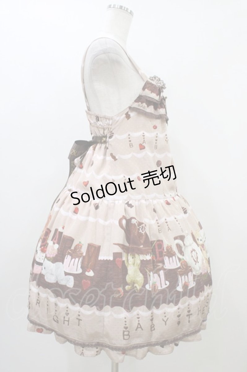 画像3: BABY,THE STARS SHINE BRIGHT / Fondant Chocolat Nounours Collection柄ベビードールジャンパースカート Free ベージュ H-26-06-02-1013-BA-OP-NS-ZH (3)