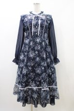 画像1: axes femme / フローラルレースワンピース M ネイビー H-26-06-02-1020-AX-OP-NS-ZH (1)
