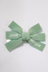 画像2: Jane Marple / ロゴリボンヘアコサージュ  ミントグリーン H-26-06-02-072-JM-AC-KB-ZH (2)