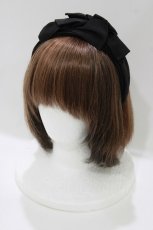 画像1: Jane Marple Dans Le Salon / グログランリボンカチューシャ  ブラック H-26-06-02-080-JM-AC-KB-ZH (1)