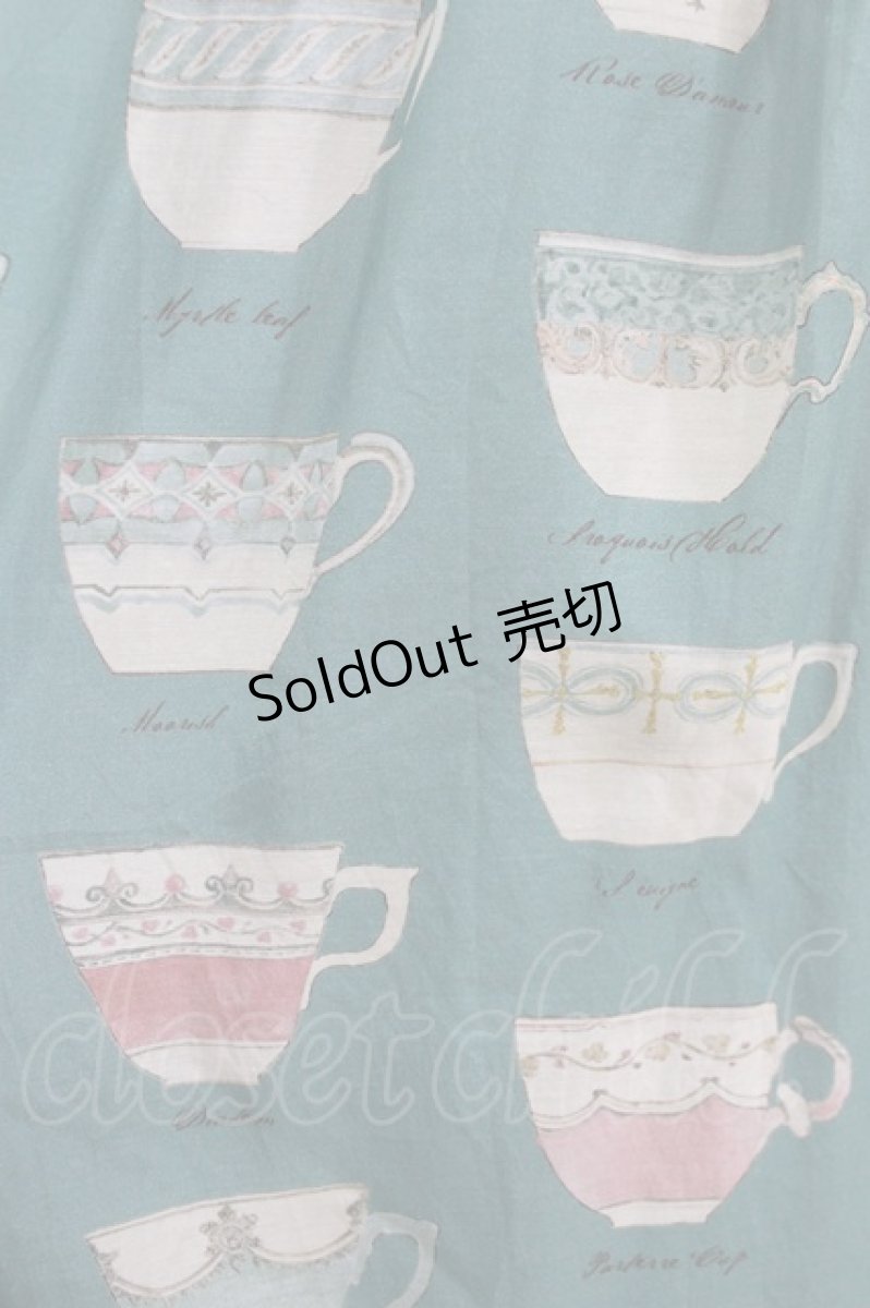 画像4: Jane Marple Dans Le Salon / British potteriesノースリーブドレス  ピーコックブルー H-26-06-02-001-JM-OP-KB-ZH (4)