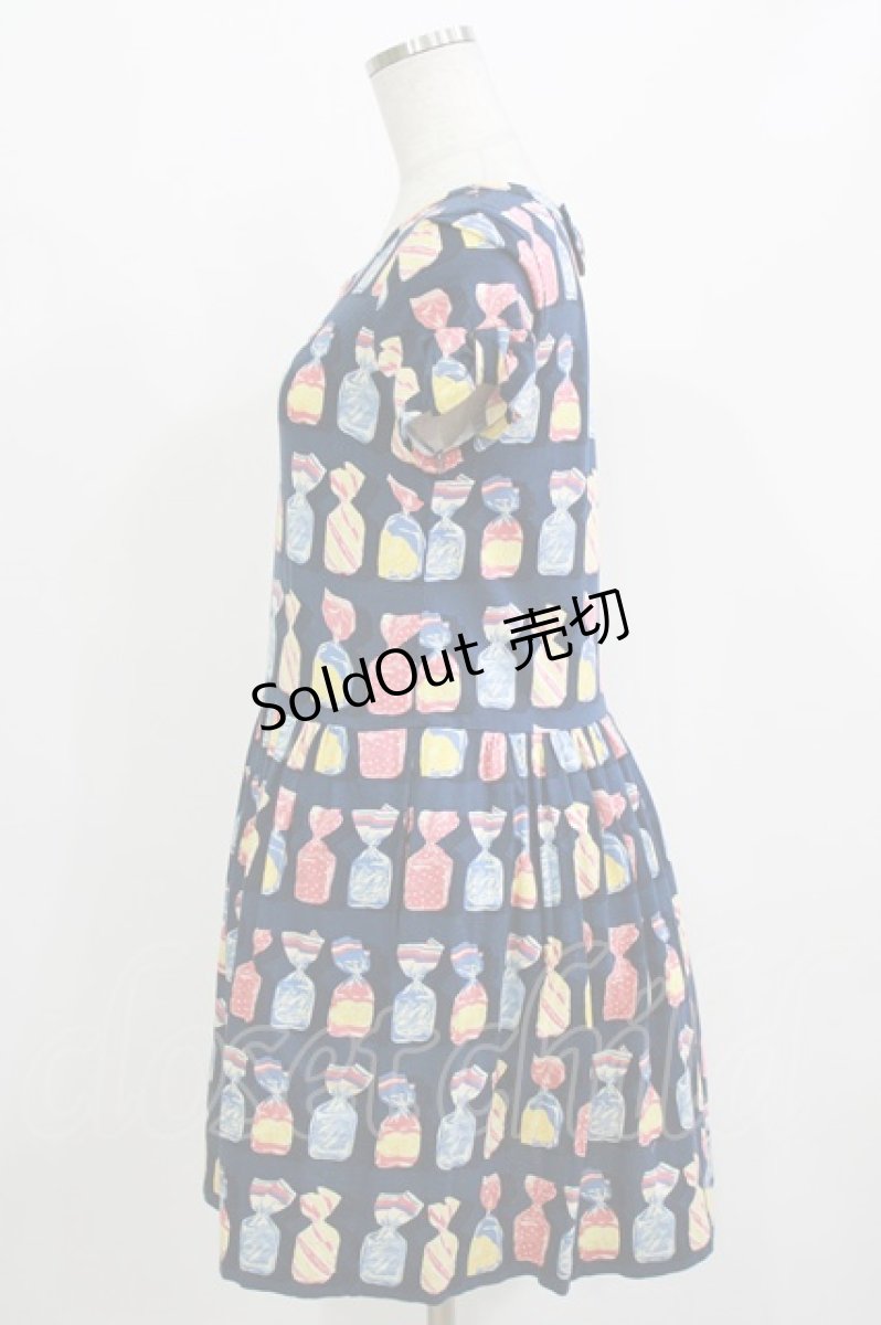画像2: Jane Marple / Fruit Candyミニワンピース M ネイビー H-26-06-02-010-JM-OP-AK-ZH (2)