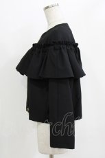 画像2: Jane Marple Dans Le Salon / フリルノーカラージャケット  ブラック H-26-06-02-012-JM-JA-KB-ZH (2)