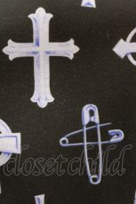 画像5: LISTEN FLAVOR / クロス総柄セーラーワンピース F 黒 H-26-06-02-014-PU-OP-AK-ZH (5)