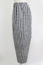 画像2: Jane Marple / リップルギンガムチェックバレルパンツ  ブラック H-26-06-02-020-JM-PA-KB-ZH (2)