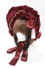 画像1: metamorphose / Dim lightハーフボンネット  えんじ H-26-06-03-055-ME-AC-NS-ZH (1)