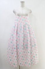 画像1: Candy Stripper / STAR JACQUARD SHEER DRESS F PINK×LIGHT BLUE LAME H-26-06-03-1042-PU-OP-AK-ZH (1)
