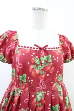 画像4: Emily Temple cute / Strawberry Ribbon treeハイウエストワンピース M レッド H-26-06-03-1025-ET-OP-AK-ZH (4)