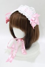 画像1: BABY,THE STARS SHINE BRIGHT / オリジナルタータンチェックプリンセスドロップヘッドドレス  ピンク H-26-06-03-068-BA-AC-NS-ZH (1)