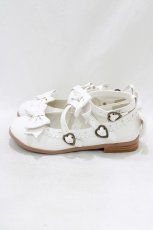 画像2: metamorphose / トリプルリボンクロスストラップシューズ L/24.5cm程度 白 H-26-06-03-077-ME-SH-NS-ZH (2)