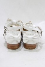 画像3: metamorphose / トリプルリボンクロスストラップシューズ L/24.5cm程度 白 H-26-06-03-077-ME-SH-NS-ZH (3)