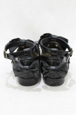画像3: metamorphose / トリプルリボンクロスストラップシューズ S/22.5cm程度 ブラック H-26-06-03-078-ME-SH-NS-ZH (3)